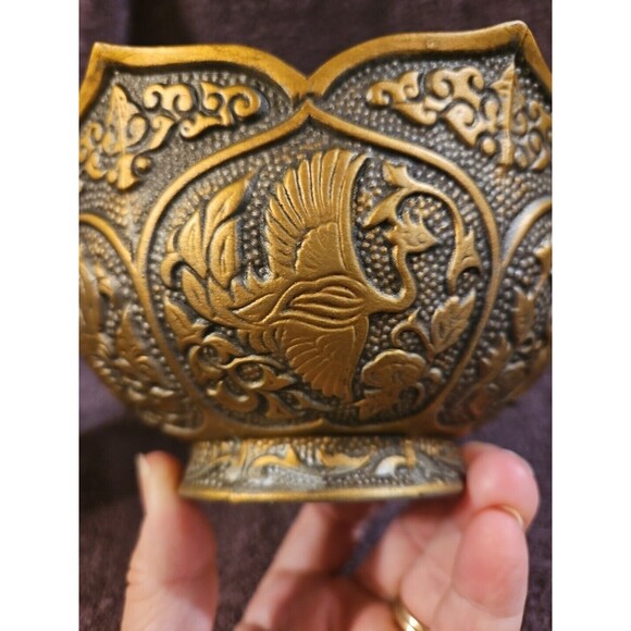 Napcoware Japan Golden Ceramic Blessing Bowl Bedside Trinket Bowl Planter C-9180 - Picture 4 of 13